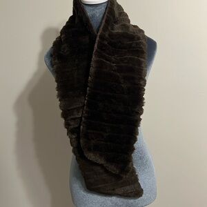 Faux sable scarf